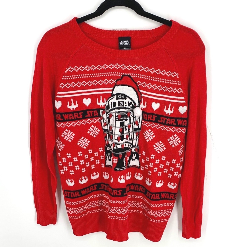 Star Wars Size Medium Red R2-D2 Santa Christmas Sweater
